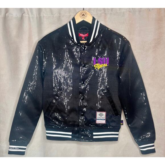 Mitchell & Ness Jackets & Blazers - Mitchell & Ness LSU Tigers Sequin Varsity Jacket Small NWT